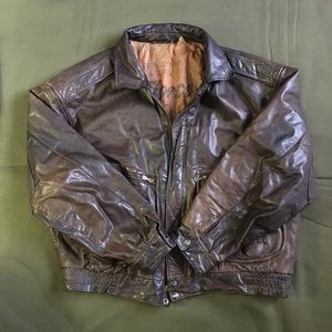 Vintage Mirage leather bomber jacket